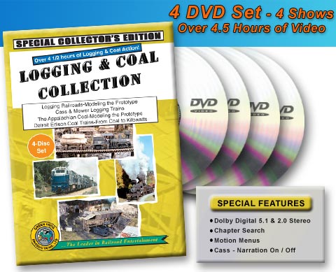 Logging & Coal Collection Set - 4 Programs - 4 Discs DVD Green Frog Productions