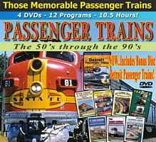 Passenger Trains 50s-90s - 12 Programs - 4 Discs - 10+ Hours! DVD