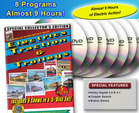 Electrics Traction & Trolleys - Includes 8 Shows - 5 Disc Set DVD Green Frog Productions