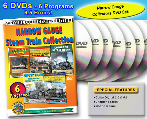 Narrow Gauge Steam Train Collection - 6 Programs - 6 Discs DVD Green Frog Productions