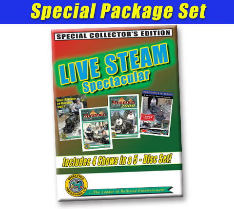 Live Steam Spectacular - 4 Shows - 5 Disc Set DVD Green Frog Productions