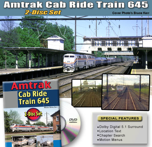 Amtrak Cab Ride Train 645 2 Disc Set DVD Green Frog Productions