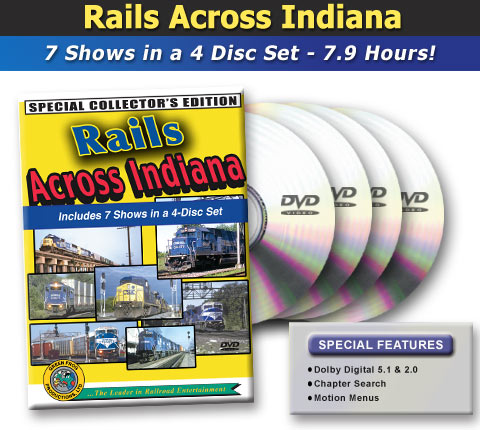 Rails Across Indiana - 7 Shows - 4 Disc Set DVD Green Frog Productions