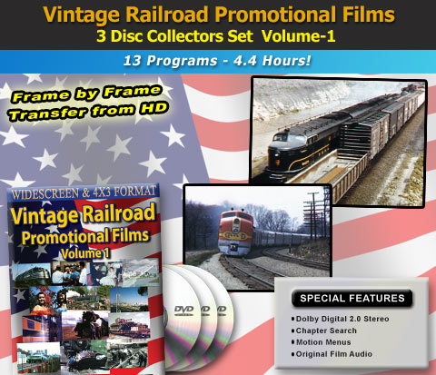 Vintage Railroad Promotional Films - 13 Programs - 3 Discs DVD Green Frog Productions