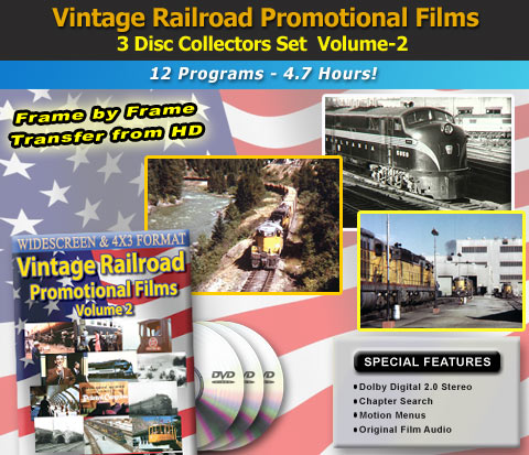 Vintage Railroad Promotional Films - 12 Programs - 3 Discs DVD Green Frog Productions