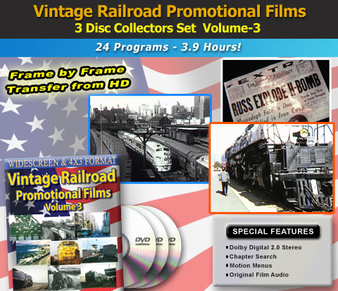 Vintage Railroad Promotional Films Volume 3 - 24 Programs - 3 Discs DVD Green Frog Productions