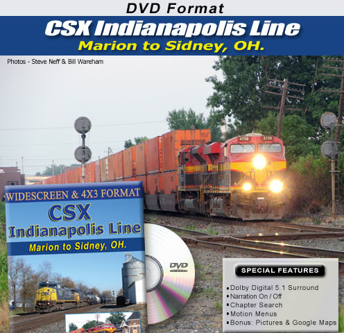 CSX Indianapolis Line Marion to Sydney, OH DVD Green Frog Productions