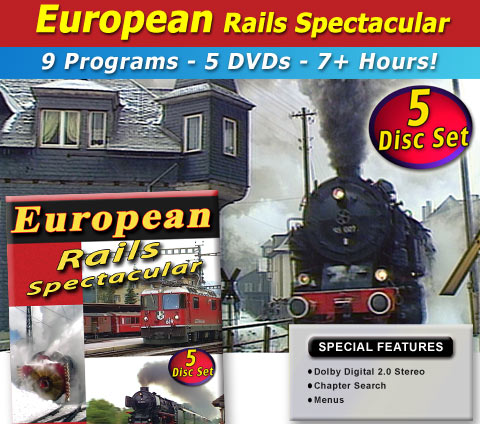 European Rails Spectacular - 9 Programs - 5 Discs! DVD Green Frog Productions