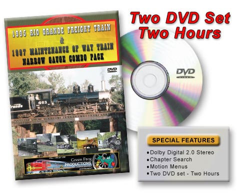 1995 Rio Grande Freight & 1997 Maintenance of Way 2 Disc Set DVD Green Frog Productions