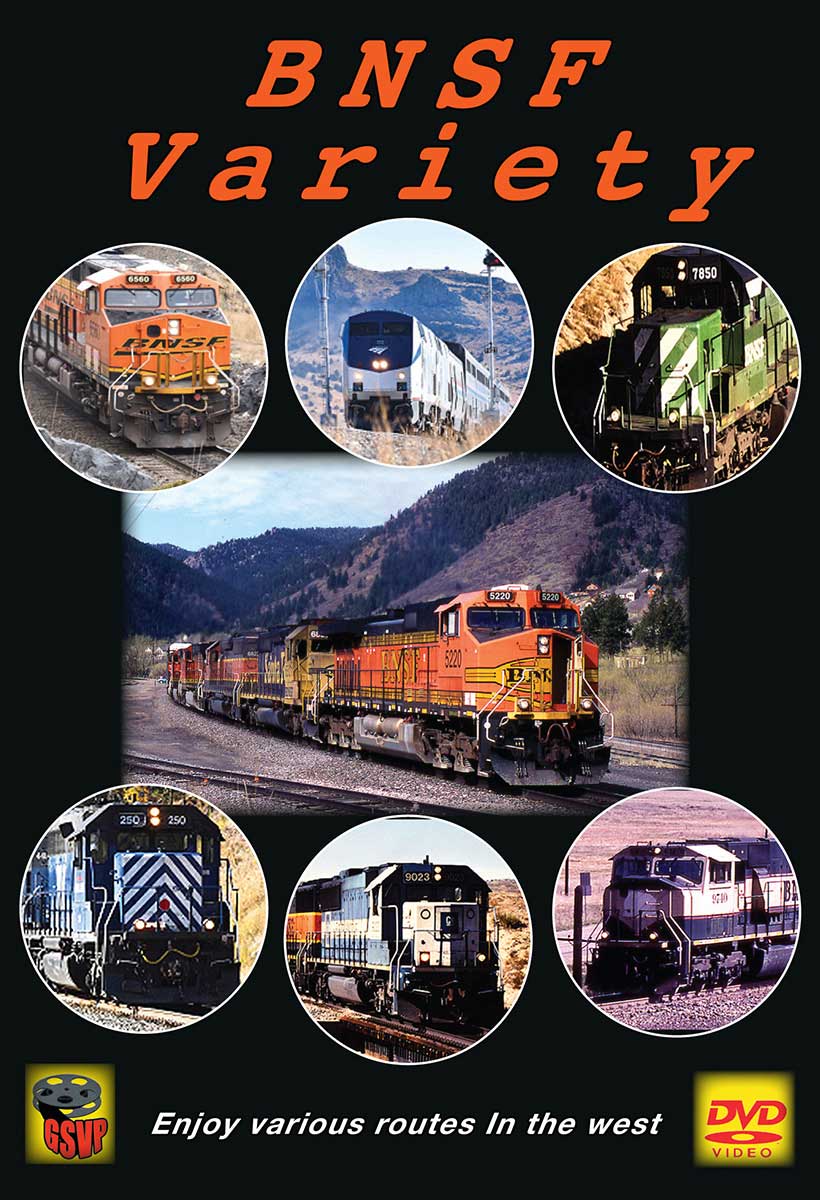 BNSF Variety in the West DVD Greg Scholl Video Productions GSVP-BNSVD