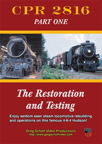 CPR 2816 Part One Restoration and Testing DVD Greg Scholl Video Productions GSVP-029 604435002990