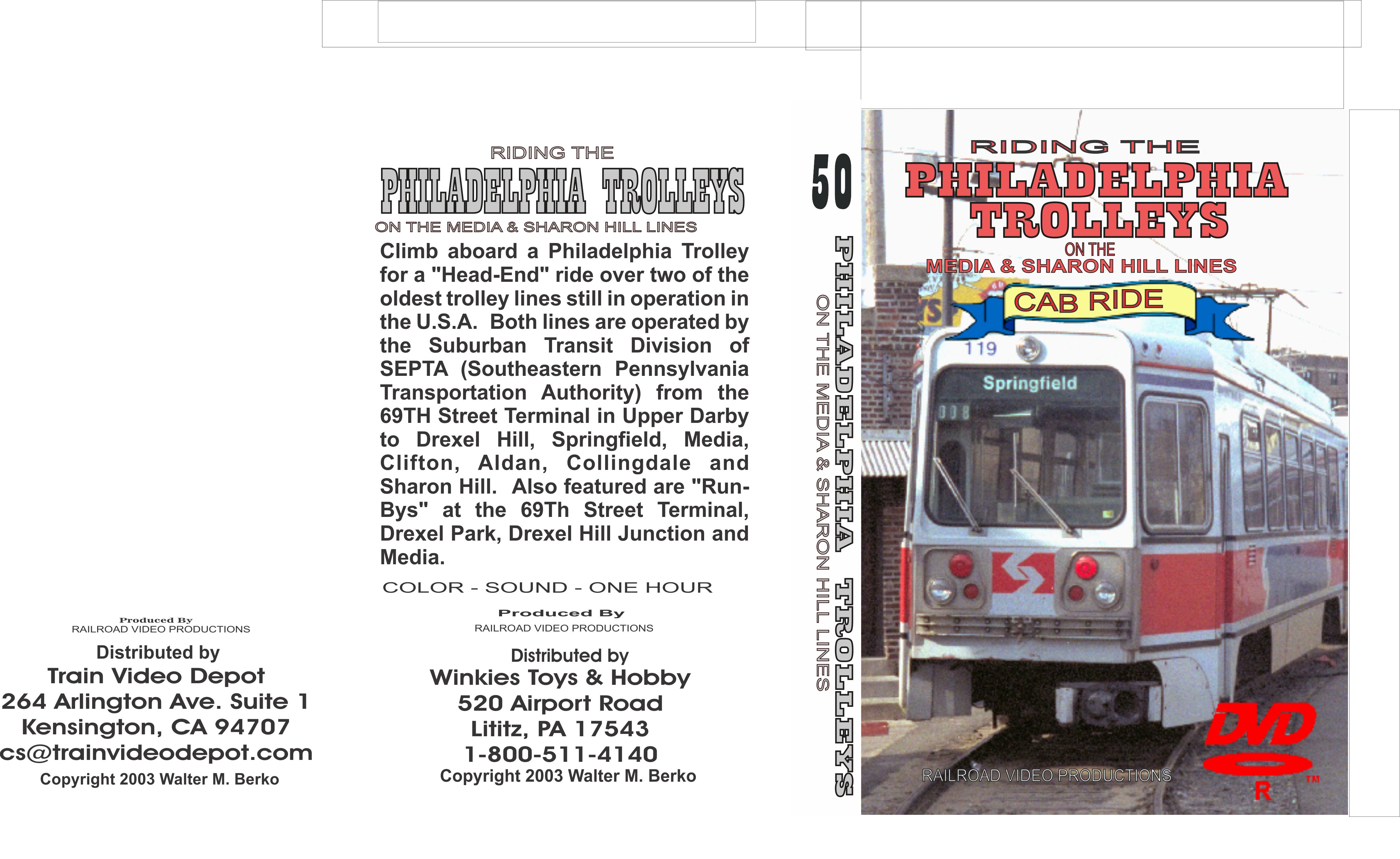 Riding the Philadelphia Trollerys on the Media & Sharon Hill Lines Railroad Video Productions