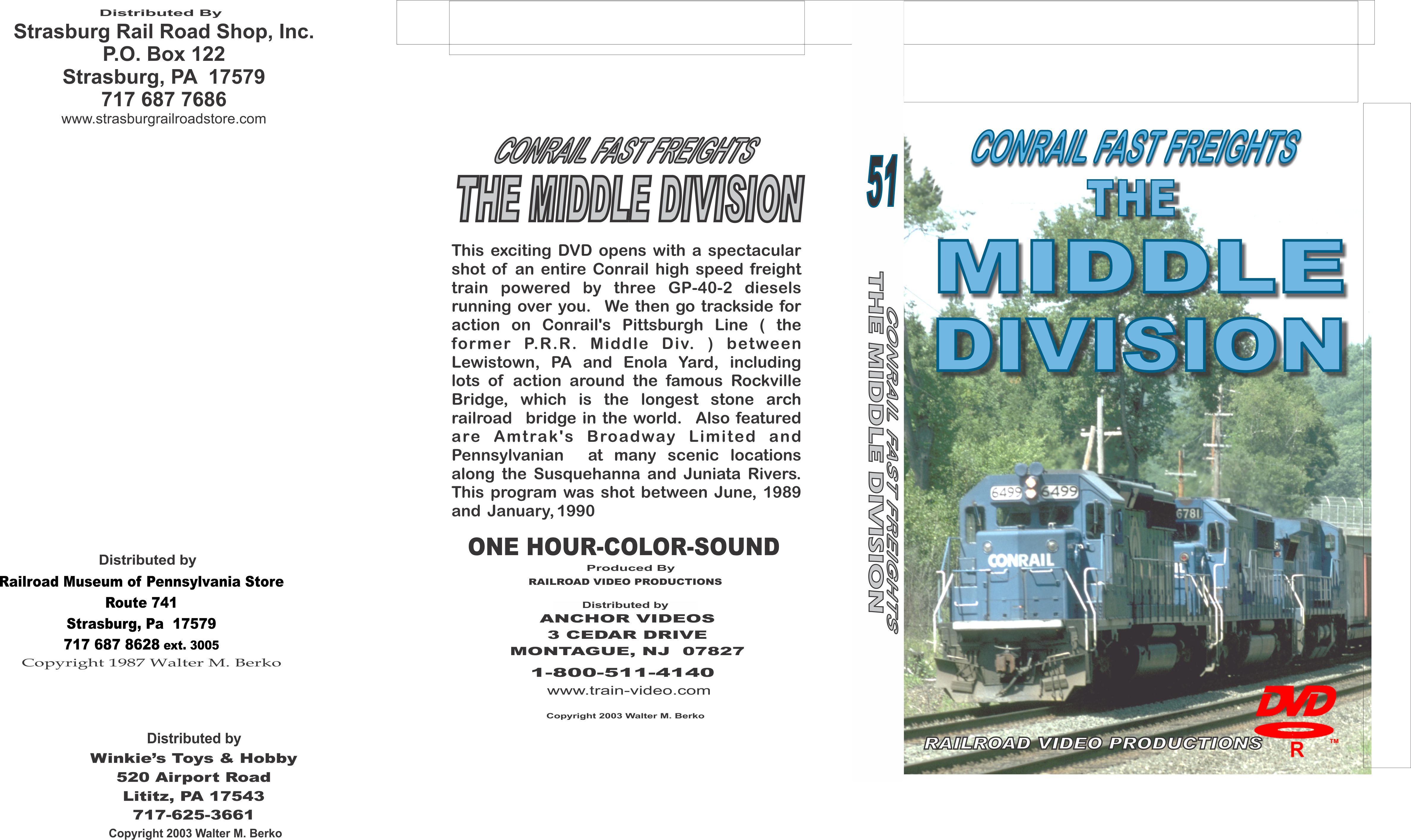Conrail Fast Freights "The Middle Division" Railroad Video Productions